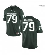 Women's Mustafa Khaleefah Michigan State Spartans #79 Nike NCAA Green Authentic College Stitched Football Jersey ZT50S85FN